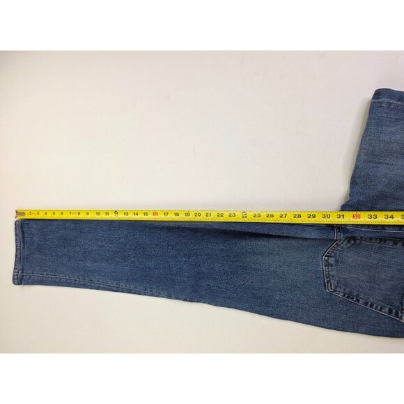 Buck Mason Size 32X31 Mens Slim Fit Blue Denim Logo Tag Jeans Made In The USA - Picture 8 of 12